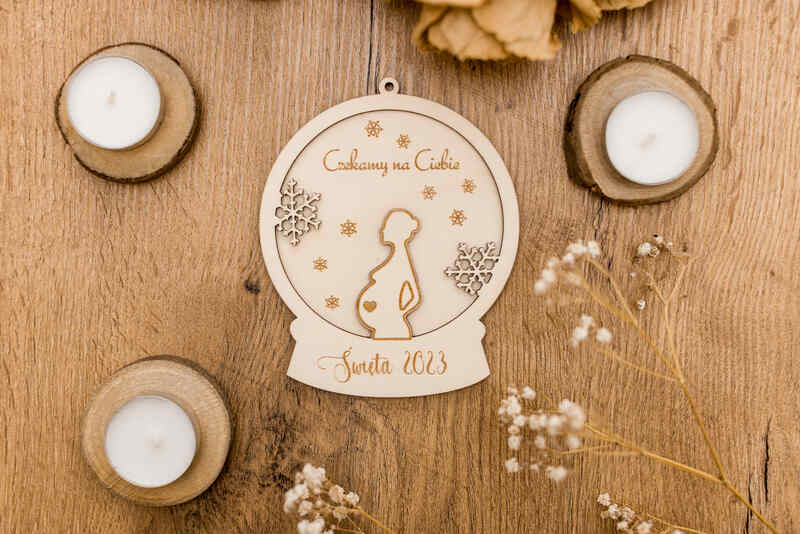 Bombka kula śnieżna "Czekamy na Ciebie"