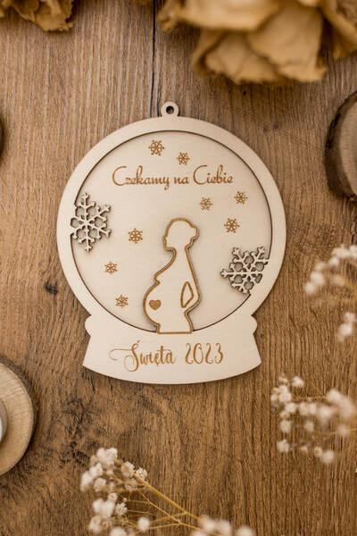 Bombka kula śnieżna "Czekamy na Ciebie" - obrazek 2