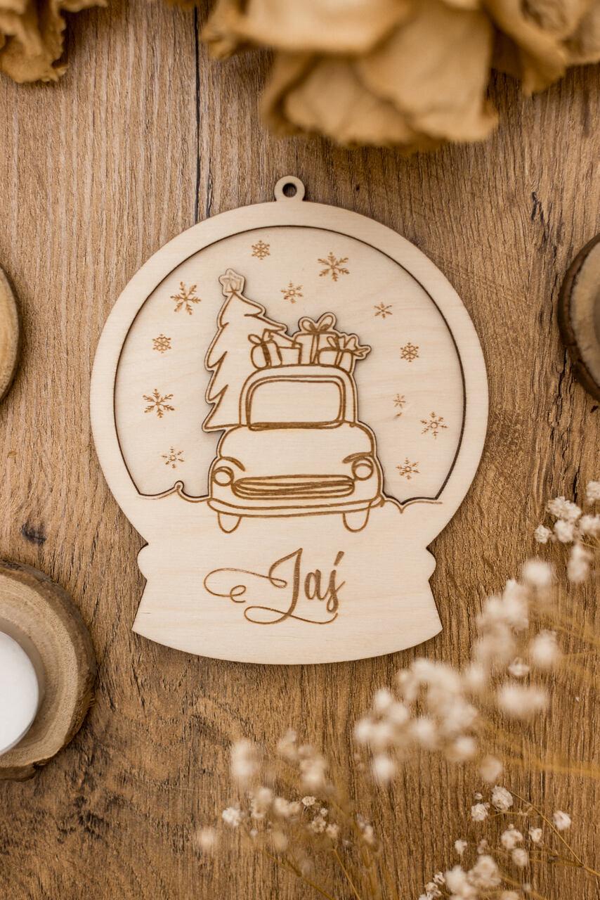 Bombka kula śnieżna + imię - obrazek 2