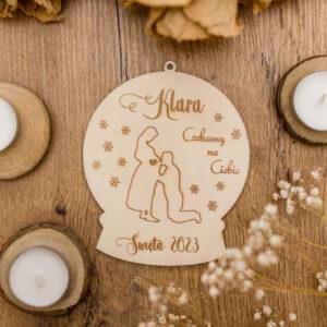 Bombka kula śnieżna "Czekamy na Ciebie"