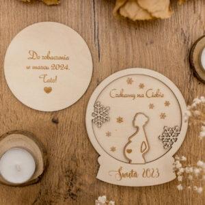 Bombka kula śnieżna "Czekamy na Ciebie"