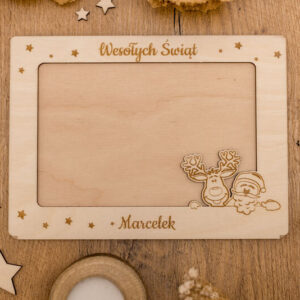 Ramka na zdjęcie "Wesołych Świąt" + grafika