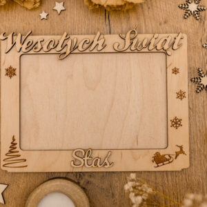 Ramka na zdjęcie "Wesołych Świąt" + imię