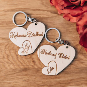 Brelok serduszko babcia/dziadek