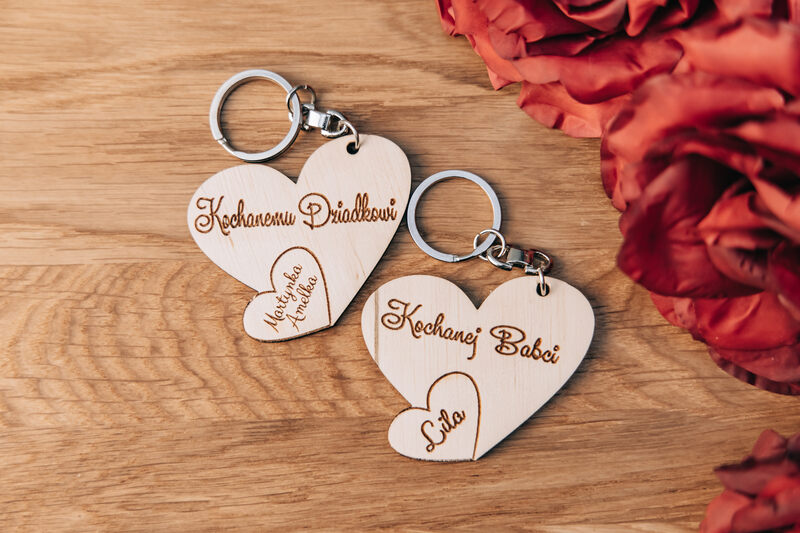 Brelok serduszko babcia/dziadek