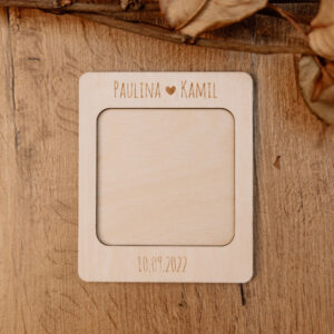 Personalizowana Ramka na Zdjęcie Magnes + grawer