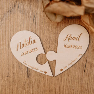 Zestaw Dwóch Magnesów w Kształcie Serca