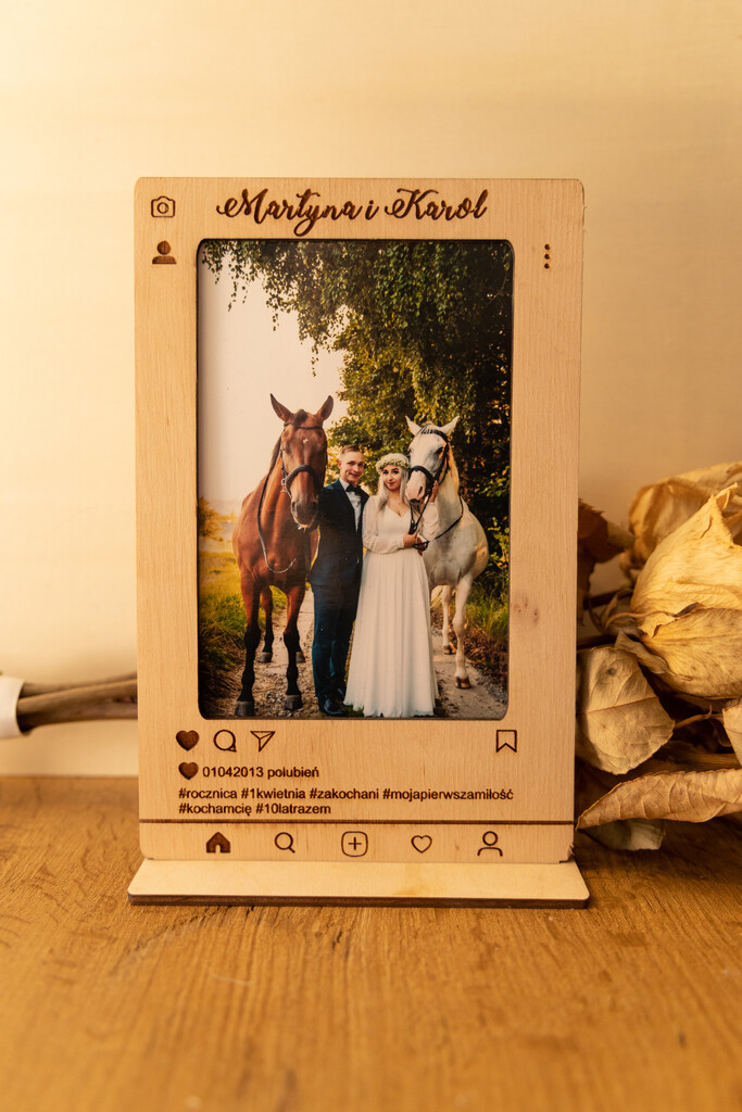 Ramka na Zdjęcie (10x15cm/pion) w Stylu Instagram z Personalizacją - obrazek 2