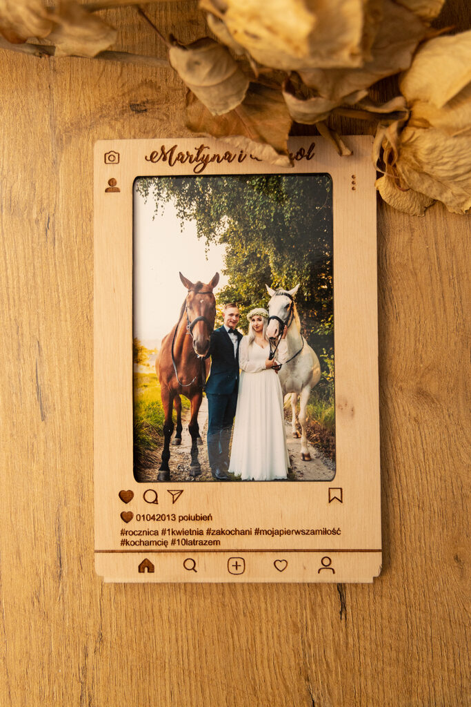 Ramka na Zdjęcie (10x15cm/pion) w Stylu Instagram z Personalizacją - obrazek 3