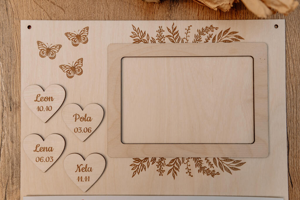 Kalendarz rodzinny (daty urodzin + imiona + ramka na zdjęcie) - obrazek 3