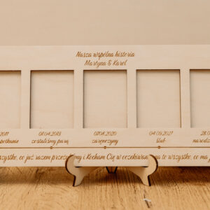 Ramka na 5 zdjęć - "oś czasu"