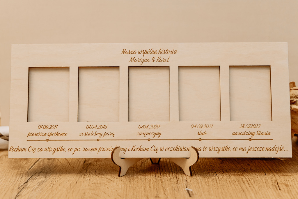 Ramka na 5 zdjęć - "oś czasu"