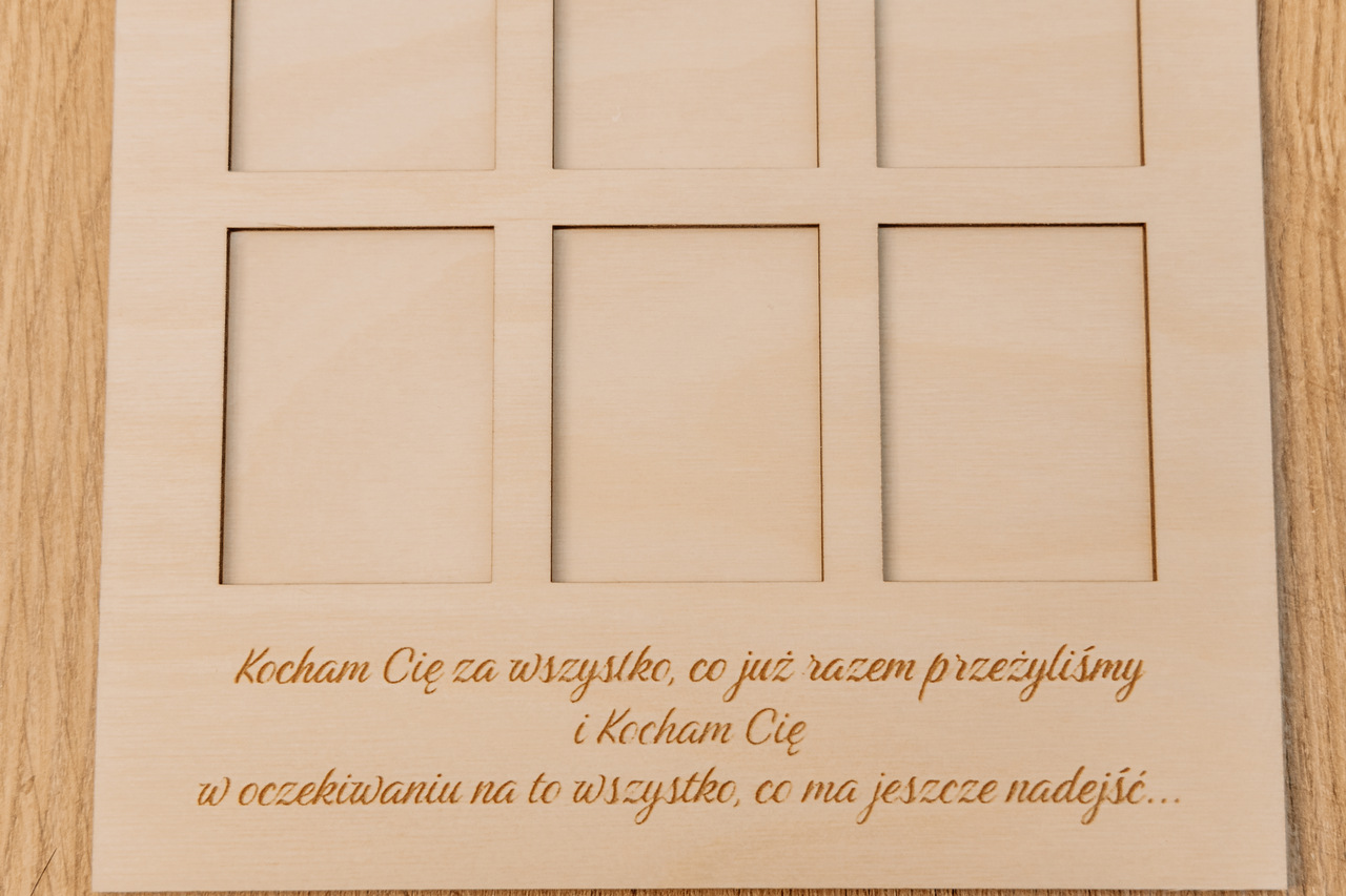 Personalizowana Ramka na 9 Zdjęć z Cytatem i Imionami - obrazek 4