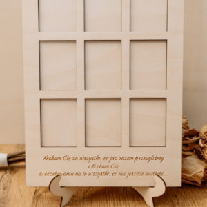 Personalizowana Ramka na 9 Zdjęć z Cytatem i Imionami