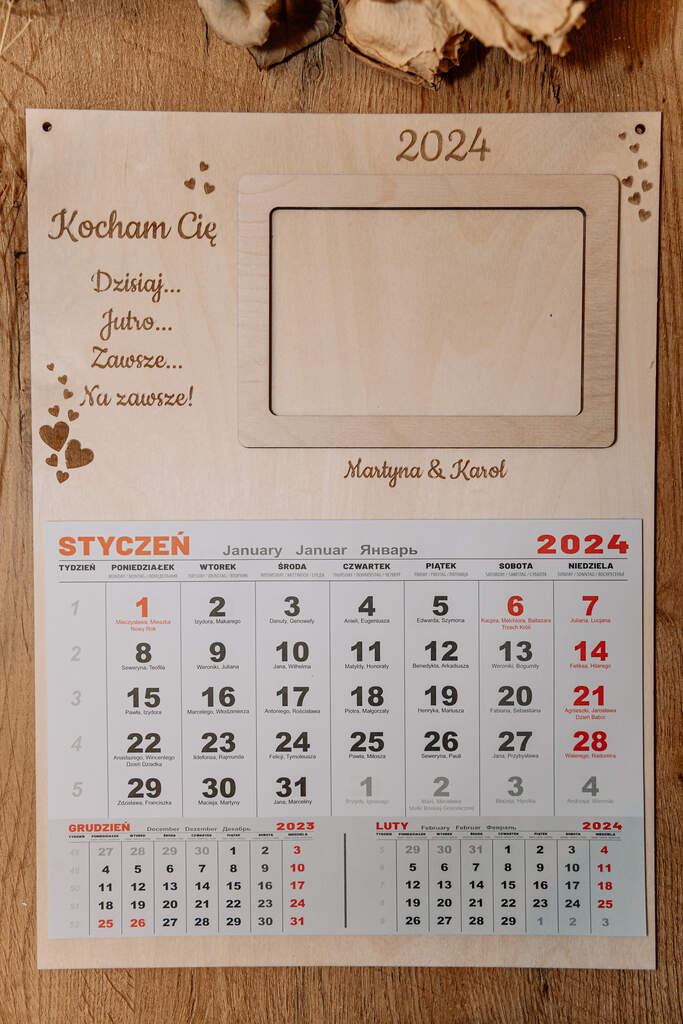 Kalendarz Imienny + Ramka na Zdjęcie + Cytat - obrazek 2