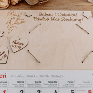 Kalendarz "dzień Babci i Dziadka" + zdjęcie