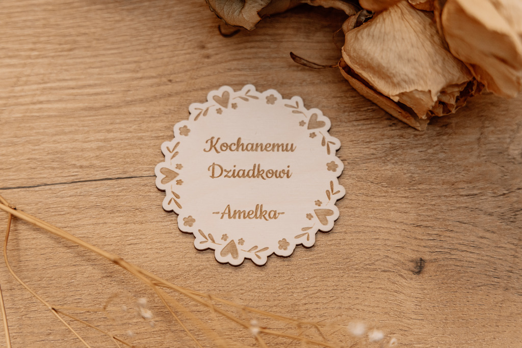 Spersonalizowany Magnes Upominkowy dla Babci i Dziadka