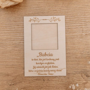 Personalizowana Ramka na Zdjęcie 5 x 5 cm z Grawerem na Dzień Babci i Dziadka