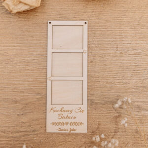 Personalizowana Ramka na Trzy Zdjęcia dla Babci i Dziadka z Grawerem