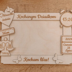 Ramka na zdjęcie "metryczka"