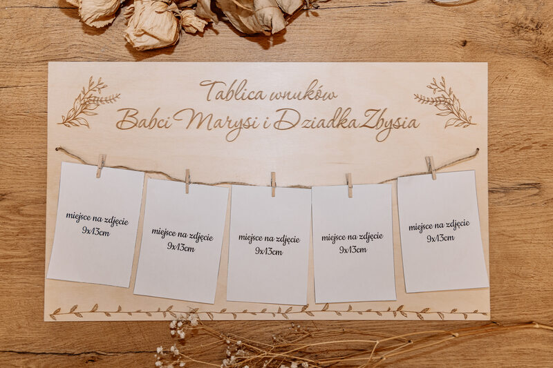 Tablica na Zdjęcia "Wnuki Babci i Dziadka"