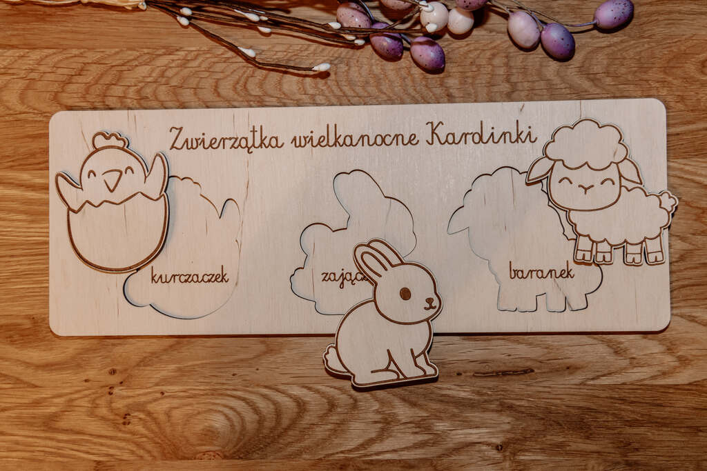 Personalizowana Tabliczka-Puzzle Wielkanocna z Imieniem Dziecka