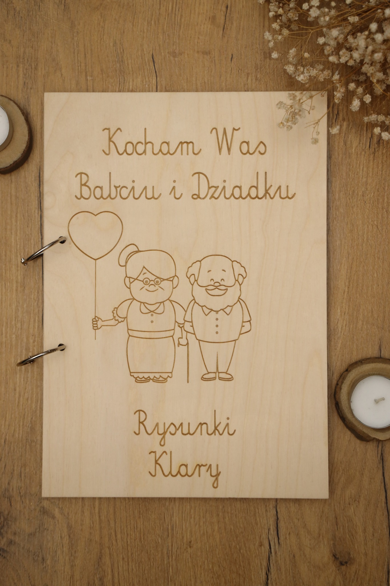 Teczka na rysunki dla Babci i Dziadka (wzór 2)