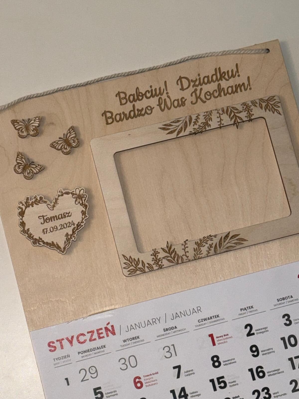 Kalendarz „dzień Babci i Dziadka” + ramka - obrazek 3