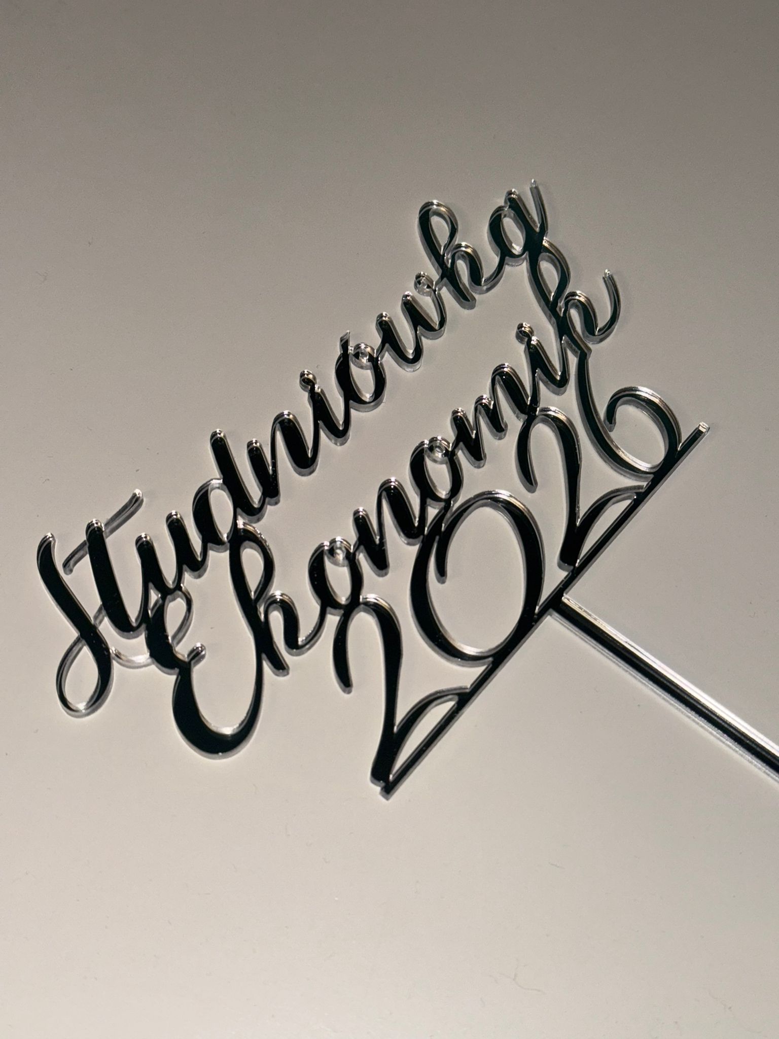 Toper z plexi – srebrny lub złoty